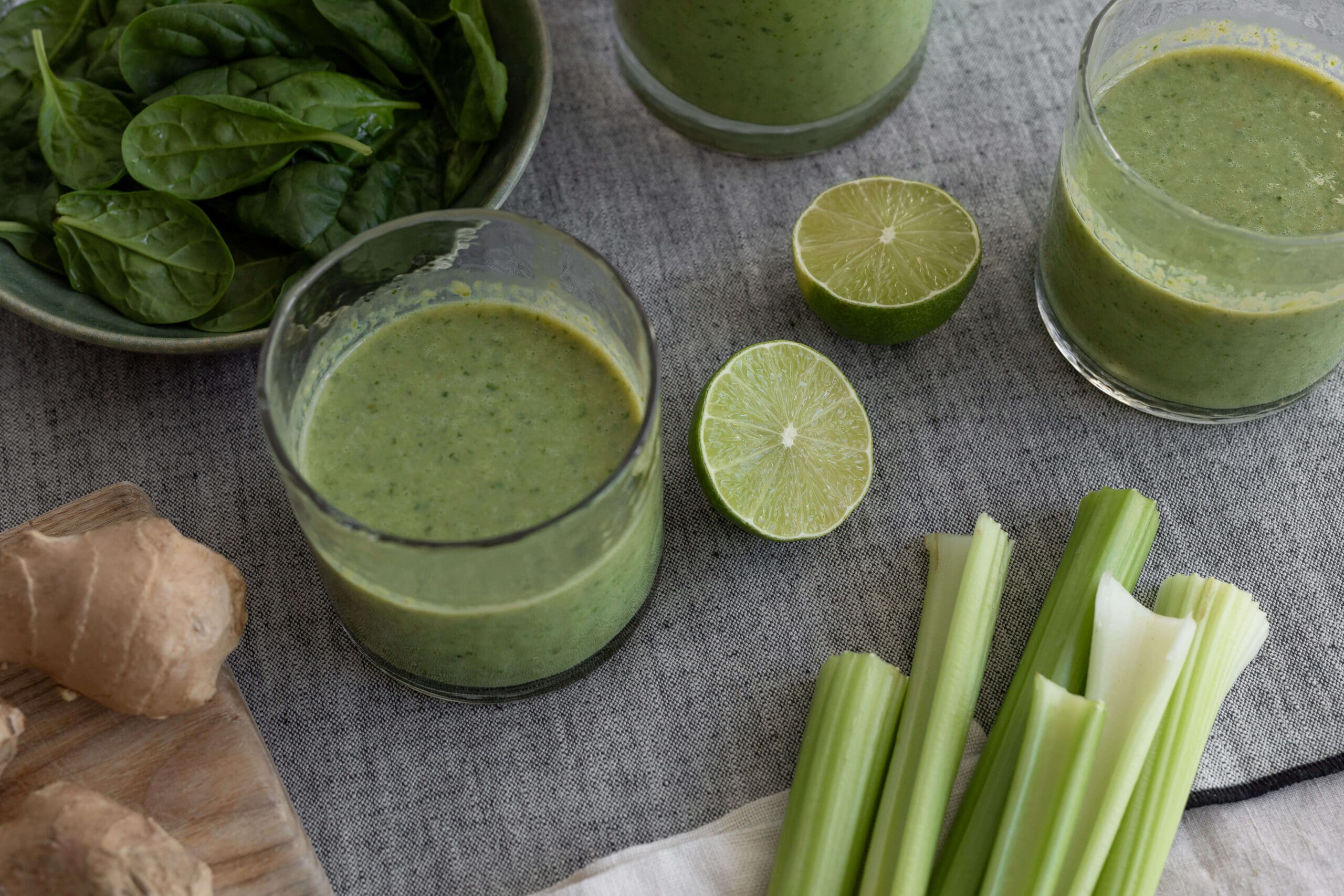 Green detox smoothie with fresh lime and celery – organic juicing, healthy eating, and alternative health benefits. Discover the power of plant-based nutrition, cleansing drinks, and natural healing at PhillipaLeseberg.com. Learn more in Phillipa Leseberg’s book His Name is Eric about holistic wellness and healthy living.